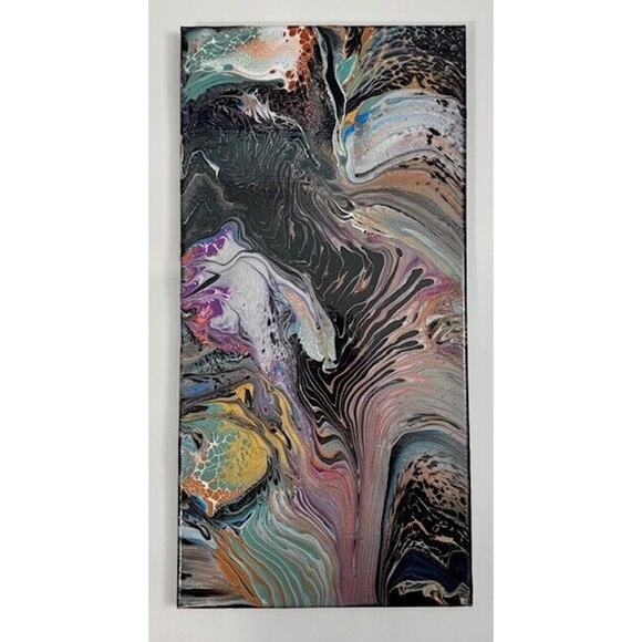 Titled Africa Abstract Acrylic Painting 10" X 20" on Canvas - Picture 2 of 4